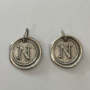 NWOT Waxing Poetic ‘N’ Sterling silver charm.
